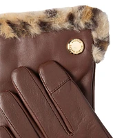 Lauren Ralph Faux Fur Lined Leather Touch Gloves