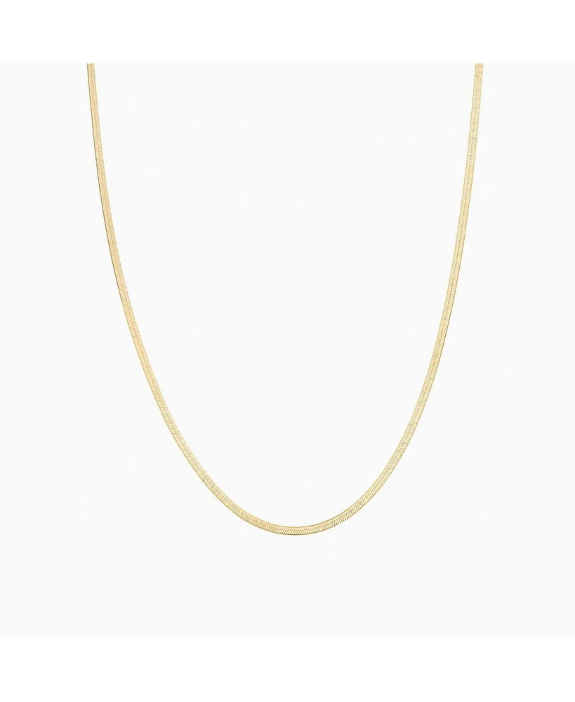 Bearfruit Jewelry Sterling Silver 18k Gold Plated Caroline Single Chain Necklace