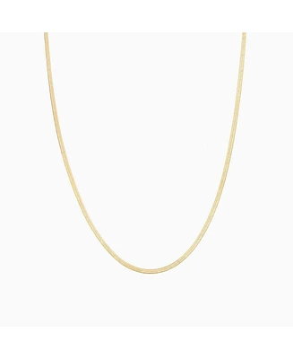 Bearfruit Jewelry Sterling Silver 18k Gold Plated Caroline Single Chain Necklace