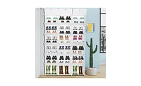 Slickblue 12-Tier Portable 72 Pair Shoe Rack Organizer 36 Grids Tower Shelf Storage Cabinet Stand Expandable for Heels, Boots, Slippers