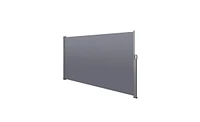 Slickblue 138" x 71''Retractable Side Awning, Waterproof & Uv-Resistant, Privacy Screen Divider Roll Up Balcony(Grey)