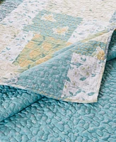 Greenland Home Fashions Evangeline Modern Floral Reversible -Pc. Quilt Set