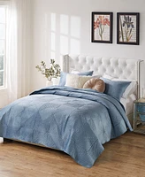 Greenland Home Fashions Riviera Velvet -Pc. Quilt Set