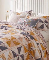 Greenland Home Fashions Pinwheel Posey Reversible 3-Pc. Quilt Set