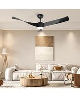 Garmin Gaomon Ceiling Fan with Lights Remote Control 3CCT Dimmable 7 Speeds Reversible Noiseless Dc Motor Ceiling Fan for Low Ceiling Kitchen, Living