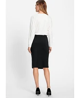 Olsen Women's Faux Wrap Knit Skirt