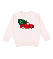 Sweet Wink Toddler Boys Christmas Truck Patch Sweatshirt