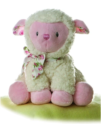 ebba Small Girl Lamb Blessing Lamb Playful Baby Plush Toy Pink 9"