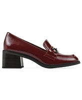 White Mountain Women's Nacho Heeled Loafers