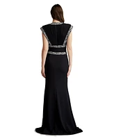 Tadashi Shoji Women's Bedi Embroidered Trim Gown