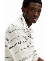 Desigual Men's Long-sleeve shirt with lettering