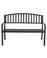 Sugift 50 Inch Patio Garden Bench Loveseats for Outdoor