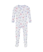 Gerber Baby Girls Snug Fit Footed Pajamas, 2-Pack, Butterflies