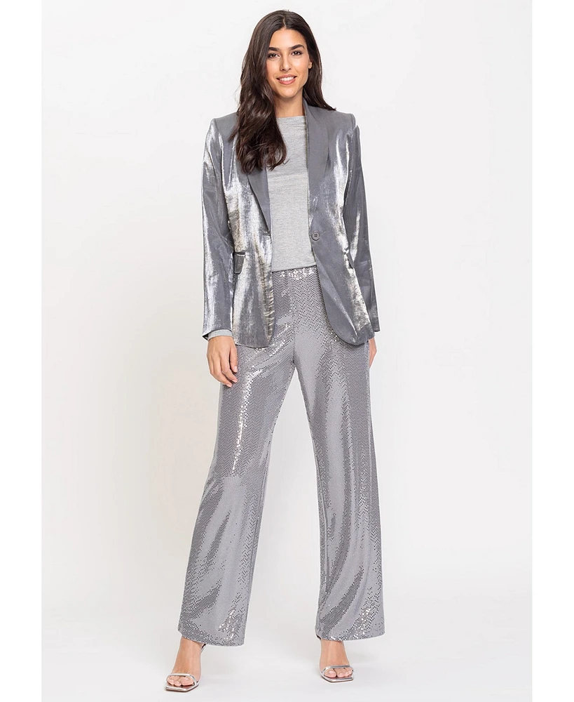 Olsen Women's Anna Fit Pull-On Sequin Pant