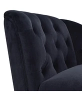 Slickblue 58" Velvet Chaise Lounge, Button Tufted Right