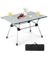Sugift Folding Heavy-Duty Aluminum Camping Table with Carrying Bag