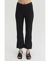 Crescent Women's Lucille Textured Cropped Knit Pants