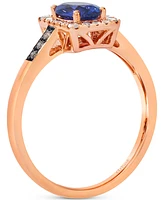 Le Vian Tanzanite (5/8 ct. t.w.) & Diamond (1/5 ct. t.w.) Statement Ring in 14k Rose Gold