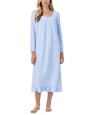 Eileen West Women's Cotton Floral Ruffled Nightgown