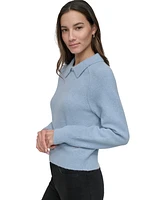 Dkny Jeans Petite Pullover Polo Sweater