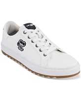 Karl Lagerfeld Paris Men's Side Heart Logo Patch Tumbled Leather Sneaker