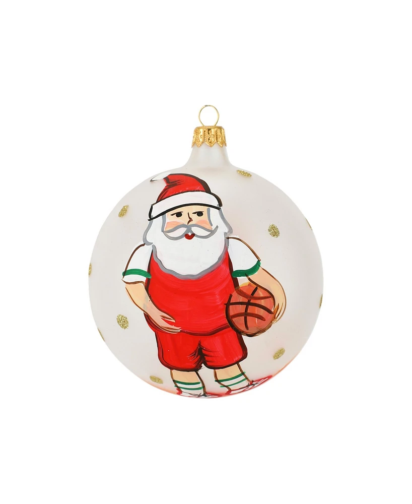 Vietri Old St. Nick Basketball Ornament