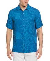 Cubavera Men's Short Sleeve Button-Front Tropical Print Shirt