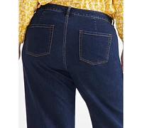 Style & Co Plus High Rise Wide-Leg Cropped Jeans, Exclusively at Macy's