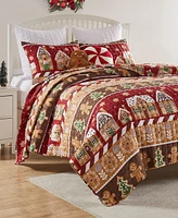 Greenland Home Gingerbread Lane Holiday -Pc. Quilt Set