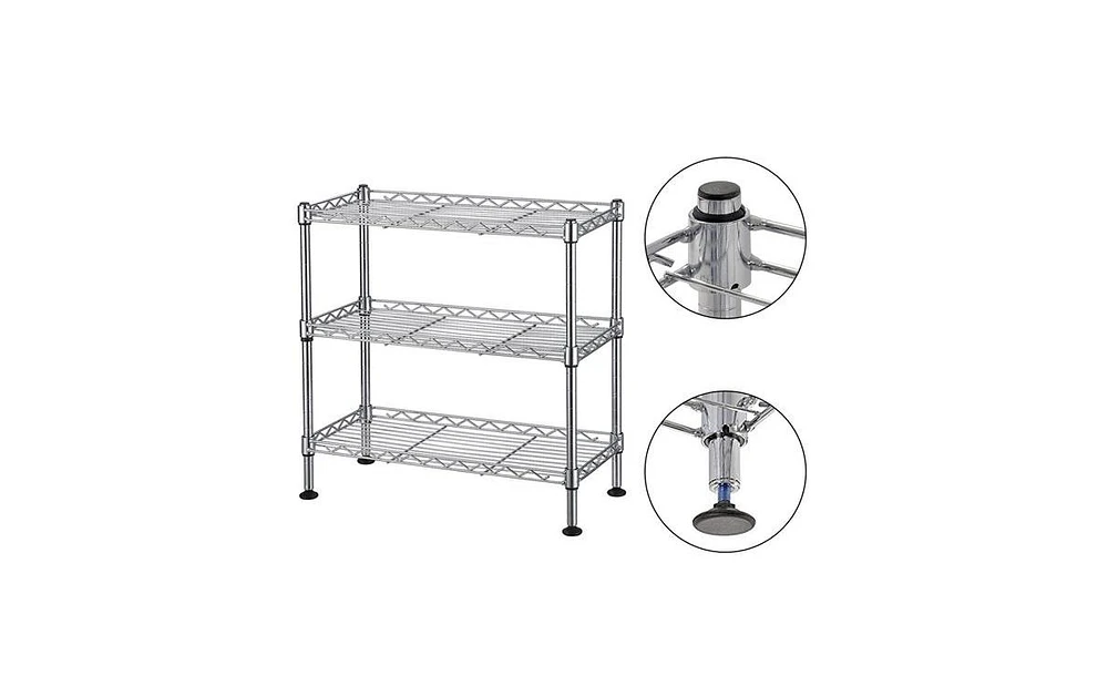 Slickblue 3-Tier UltraZinc Cabinet Organizer – Durable Metal Storage Rack for Kitchen, Bathroom, and Pantry