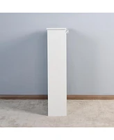Slickblue Wooden Shoe Cabinet for Entryway, White Shoe Storage Cabinet with 3 Flip Doors