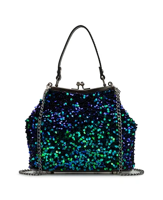 Patricia Nash Laureana Payettes and Velvet Frame Shoulder Bag