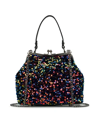 Patricia Nash Laureana Payettes and Velvet Frame Shoulder Bag