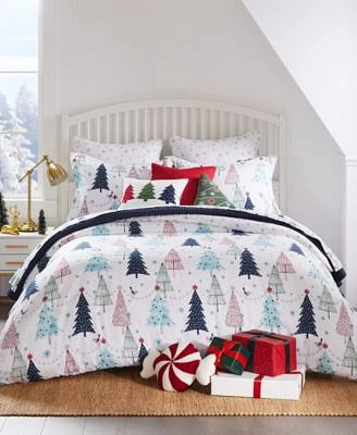 Levtex Merry Bright White Pine Reversible Duvet Cover Sets