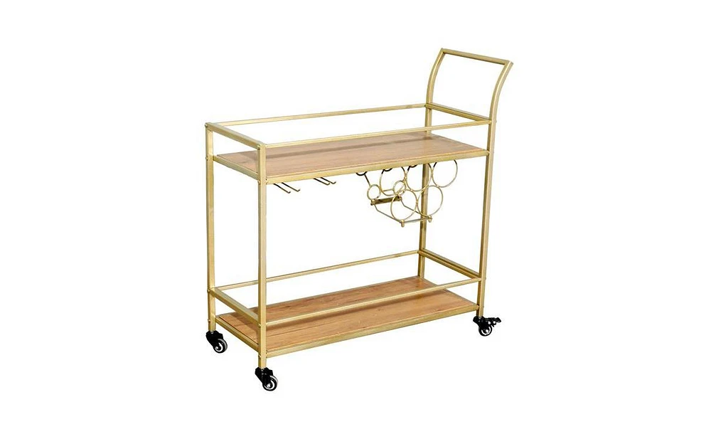 Slickblue Stylish Bar Serving Cart for Entertaining, Beverage Storage, and Easy Mobility