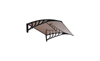 Slickblue 10 Ft Solar Led Outdoor Patio Umbrella with Cantilever Design, 32 Led Lights, and Easy Open Adjustment