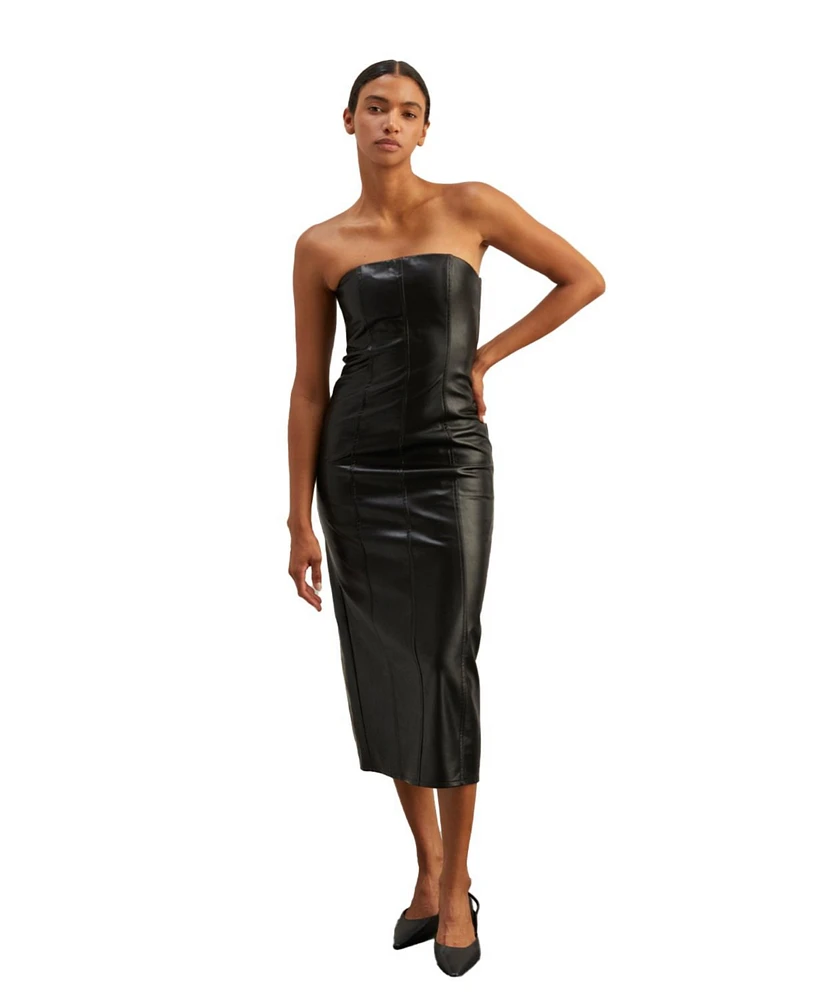 Crescent Women's Valentina Leather Tube Dress