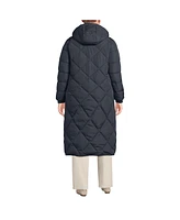 Lands' End Plus FeatherFree Insulated Diamond Quilted Maxi Coat