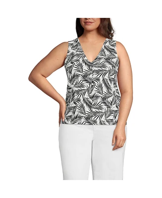 Lands' End Women's Plus Lightweight Jersey Tank Top