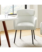 Hulala Home Niccolo Modern Boucle Dining Chair with Adjustment Feet