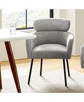 Hulala Home Niccolo Modern Boucle Dining Chair with Adjustment Feet