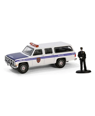 Greenlight Collectibles 1/64 1985 Gmc Suburban 2500, Nyc Transit Police w Officer Hobby Shop