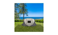 Slickblue 4-Person Pop Up Camping Tent, Easy Setup for Hiking, Fishing, Beach & Outdoor Adventures
