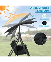 Sugift Porch Swing Chair with Adjustable Canopy
