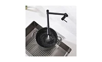 Slickblue Brass Folding Faucet 1/2” Npt Wall Mount Kitchen with Dual Handles for Cold Water
