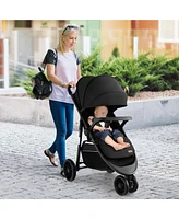 Costway Baby Baby Jogging Stroller Jogger Travel System w/Adjustable Canopy for Newborn