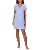 Cuddl Duds Women's Printed Short-Sleeve Sleepshirt