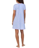 Cuddl Duds Women's Printed Short-Sleeve Sleepshirt