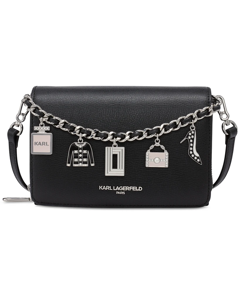 Karl Lagerfeld Paris Lourdes Mini Leather Crossbody