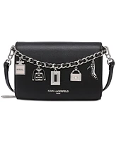 Karl Lagerfeld Paris Lourdes Mini Leather Crossbody